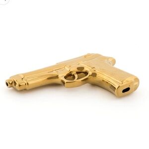 Seletti Gold Decorative Pistol Gun Figurine from Memorabilia Collection
